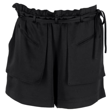 Valentino Garavani Paperbag Shorts in Black Viscose
