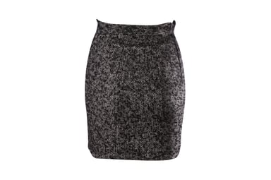 Dsquared2 Herringbone Pencil Skirt in Black Wool
