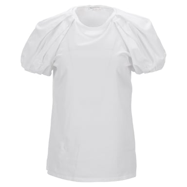 Alexander McQueen Puff Sleeve T-shirt in White Cotton
