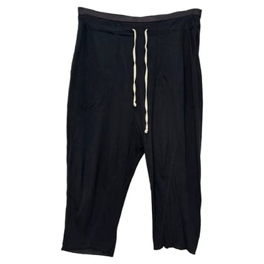 Rick Owens Drawstring Pants in Black Viscose