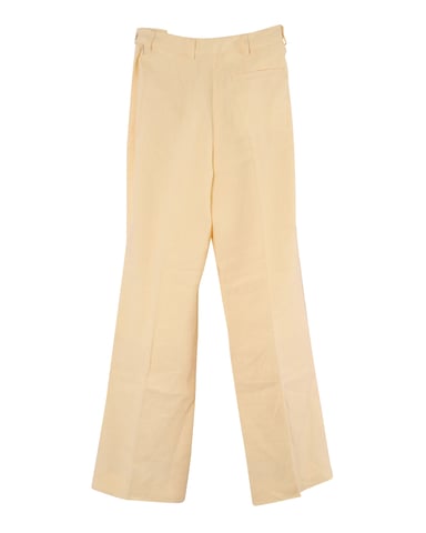 Acne Studios Side Closure Trousers in Yellow Linen