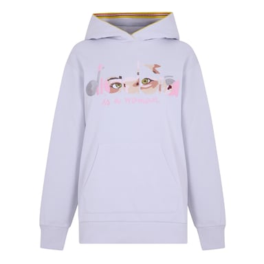 Diadora Womens/Ladies Eye Polycotton Hooded Hoodie (Gravel)