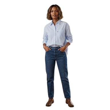 Levis Womens/Ladies Lola Oxford Long-Sleeved Button-Down Shirt (Beautiful Blue)