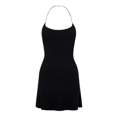 Diesel Womens/Ladies Chain Halter Neck Mini Dress (Black)