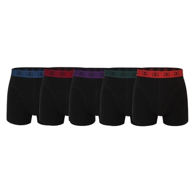 Giorgio Mens Cotton Blend Boxer Shorts (Pack of 5) (Black/Multicoloured)