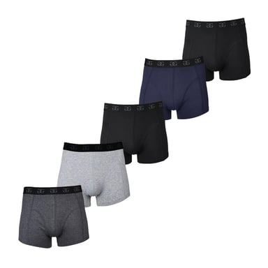 Giorgio Mens Cotton Blend Boxer Shorts (Pack of 5) (Core Black)