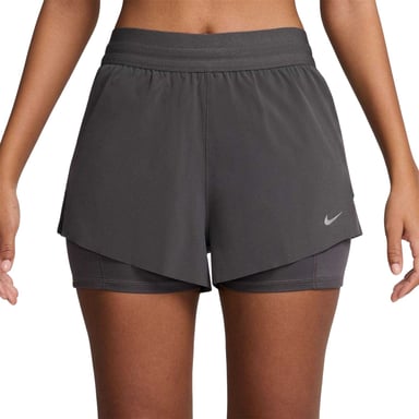 Nike Womens/Ladies FIT Swift 2 in 1 Running Shorts (Thunder Grey)