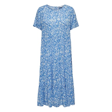 Only Womens/Ladies Floral Pattern Short-Sleeved Maxi Dress (Provincial Blue)