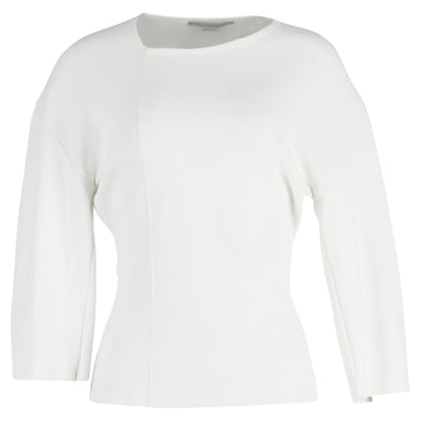 Stella McCartney Crew Neck Top in White Cotton