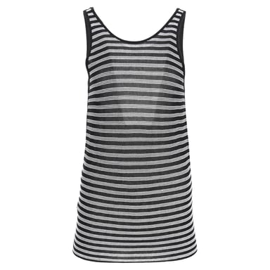 Alexander Wang Knit-Striped Tank Top in Black and White Rayon