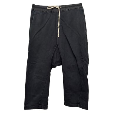 Rick Owens DRKSHDW Drawstring Pants in Black Cotton