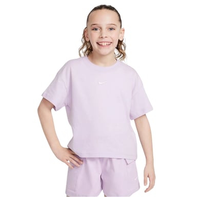 Nike Girls Swoosh Regular T-Shirt (Purple)