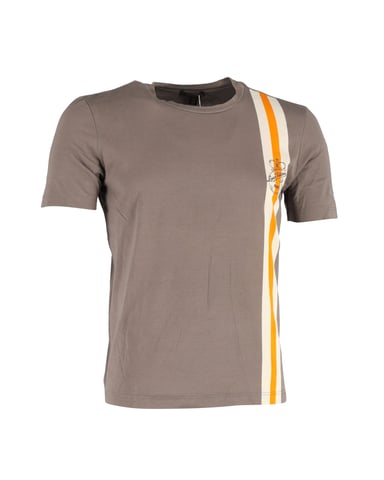 Louis Vuitton Stripe Detail T-Shirt in Brown Cotton