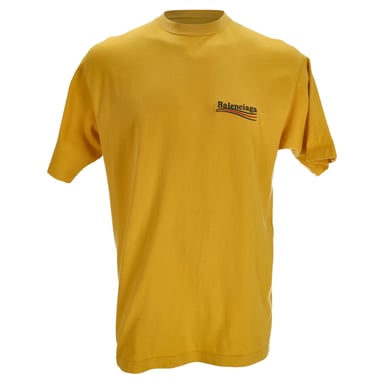 Balenciaga Political Campaign T-shirt in Yellow Cotton