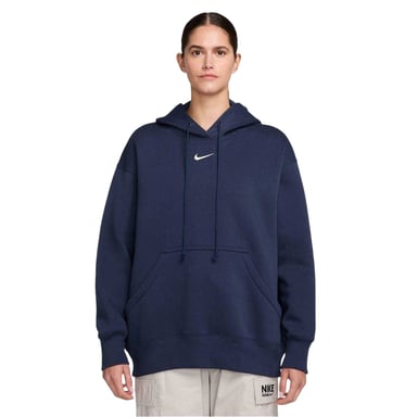 Nike Womens/Ladies Phoenix Fleece Pull Over Oversized Hoodie (Midnight Navy)
