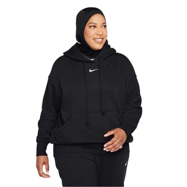 Nike Womens/Ladies Phoenix Fleece Pull Over Oversized Hoodie (Black/White)