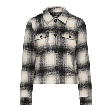 Only Womens/Ladies Lou Polyester Blend Shacket (Black/Pumice Print)