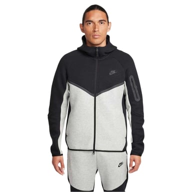 Nike Mens Tech Chevron Full Zip Hoodie (Black/Grey)