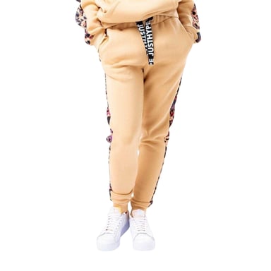 Hype Womens/Ladies Woven Animal Print Joggers (Hazelnut)