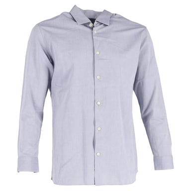 Ermenegildo Zegna Buttoned Long Sleeve Shirt in Blue Cotton