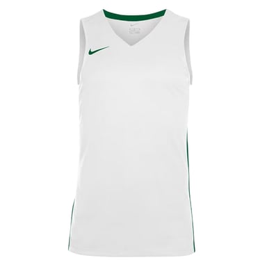 Nike Childrens/Kids V Neck Sleeveless Basketball Jersey (White/Pine Green)
