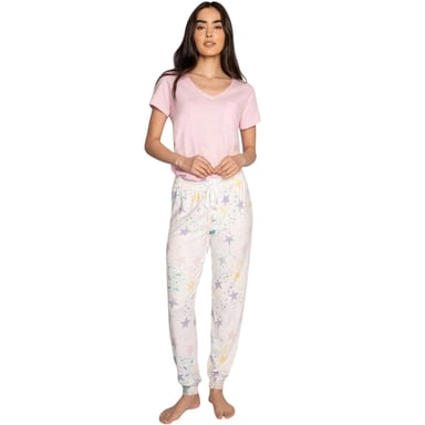 PJ Salvage Womens/Ladies Star Print Lounge Pants (Off White)