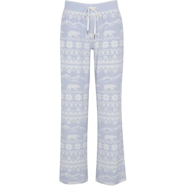 PJ Salvage Womens/Ladies Snowflake Relaxed Fit Christmas Lounge Pants (Light Blue)