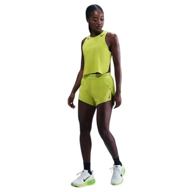 Nike Womens/Ladies Cropped Tank Top (Cyber Green/Black)