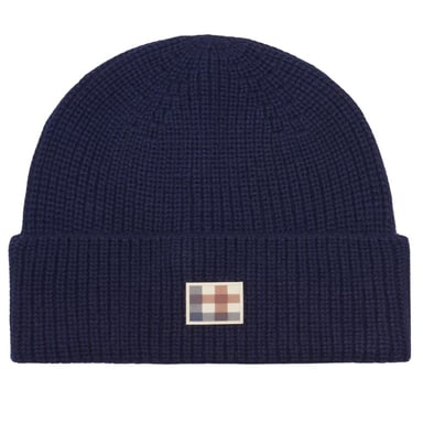 Aquascutum Unisex Adult Active Wool Blend Beanie (Navy Blue)