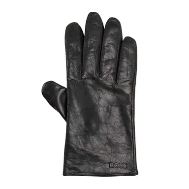 Boss Mens Gioli Lightweight Leather Everyday Gloves (Black)