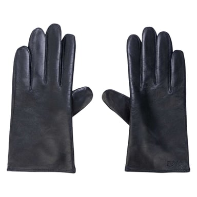 Boss Mens Gioli Lambs Leather Gloves (Dark Blue)