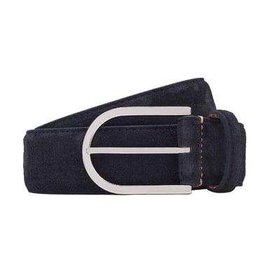 Boss Unisex Adult Plain Cowhide Leather Casual Belt (Blue)