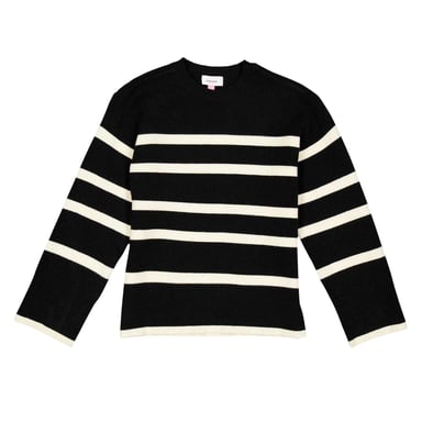 Vero Moda Childrens/Kids Saba Striped Relaxed Fit Sweater Top (Black/Birch)