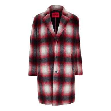 Hugo Womens/Ladies Plaid Coat (Purple Plaid)