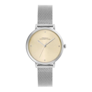 French Connection Womens/Ladies Analogue Watch (Mustard/Silver)