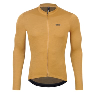 dhb Mens Aeron 2.0 Merino Wool Long-Sleeved Cycling Jersey (Golden Brown)