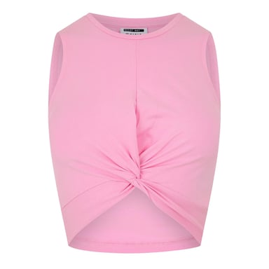 Noisy May Womens/Ladies Knotted Sleeveless Crop Top (Bonbon)