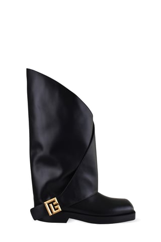 Balmain Twist flat boots Black