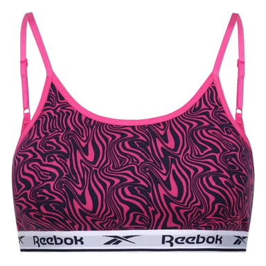 Reebok Womens/Ladies Berry Zebra Print Bralette (Pink/Navy)