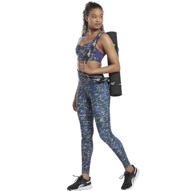 Reebok Womens/Ladies Lux Camouflage Medium Impact Sports Bra (Forest Green)