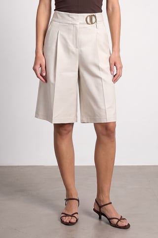 High-Waist Wide-Leg Tailored Shorts