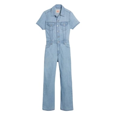 Levis Womens/Ladies Denim Short-Sleeved Jumpsuit (Blue)