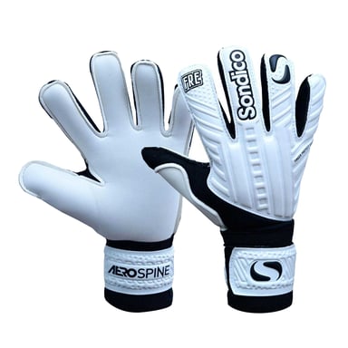 Sondico Unisex Adult Aerospine Goalkeeper Gloves (White/Black)