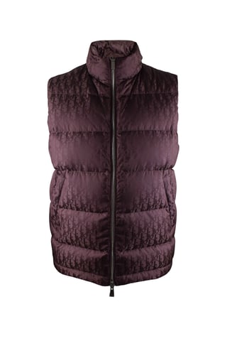 Dior Oblique Down Vest Brown