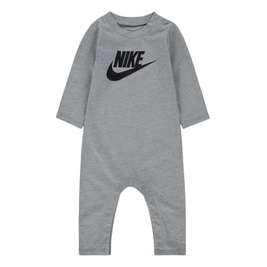 Nike Baby Logo Crew Neck Romper (Grey Heather Marl)