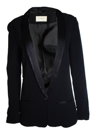 Ba&sh, black blazer with shiny revert