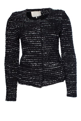 IRO, black and white boucle jacket