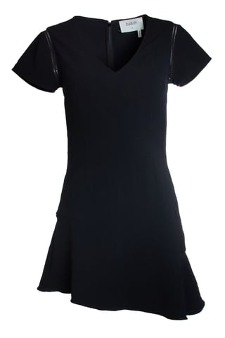 Ba&sh, black dress with open woven sleeves