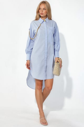 Oversized Mini Shirt Dress