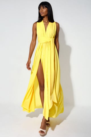 Aansluitende Maxi Dress Met Split